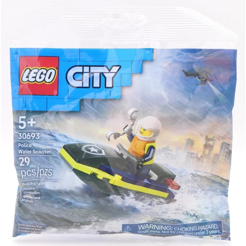 LEGO City‎ Police Water Scooter 30693 Building Toy 29 Pcs Ages 5+ Sealed Bag